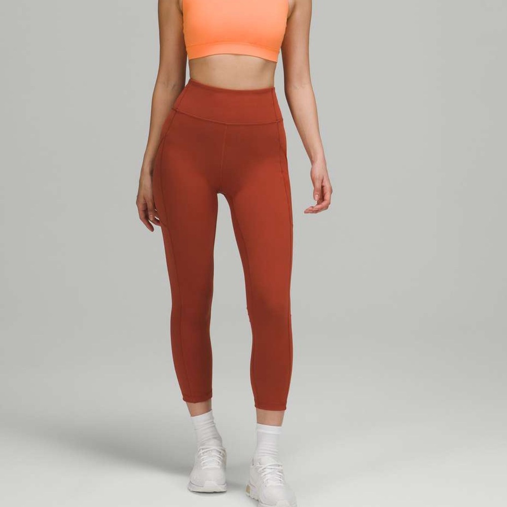 EUC Lululemon Invigorate High-Rise Crop 23" Legging | Sz 8  | Cayenne